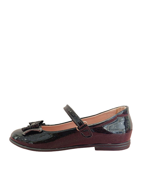 Kids Pumps & Ballerinas Anatomic With Hoop & Loop Closure Patent Leather Black