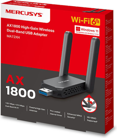 Mercusys USB Netzwerkadapter Mit Drahtloser Verbindung Wi-Fi 574Mbps
