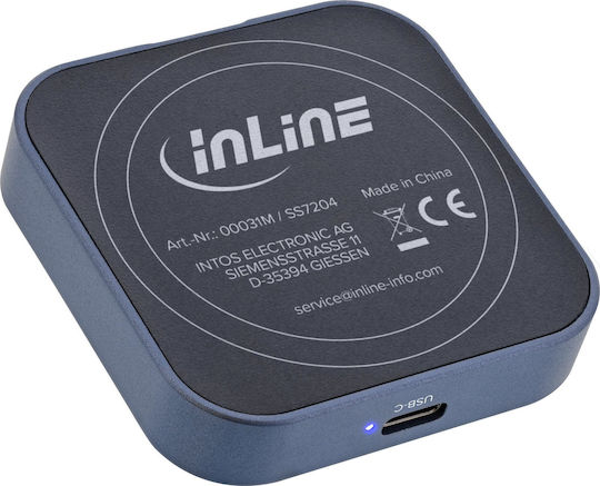 InLine Festplattengehäuse Für M.2 SATA III / PCI-Express NVME Mit SATA Serial USB 3.2 Type-C In Grau Farbe
