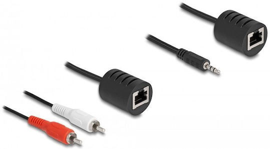 DeLock Convertor Ethernet masculin la 3.5mm / RCA 2x masculin Roșu 2 bucăți