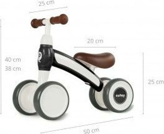 Q Play Children's Balance Bike Cutey Black