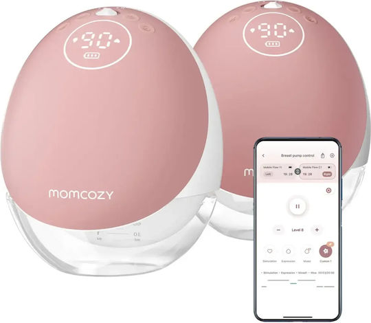 Momcozy Air 1 Ultra Slim Elektrisch Doppelter Milchpumpe Rosa