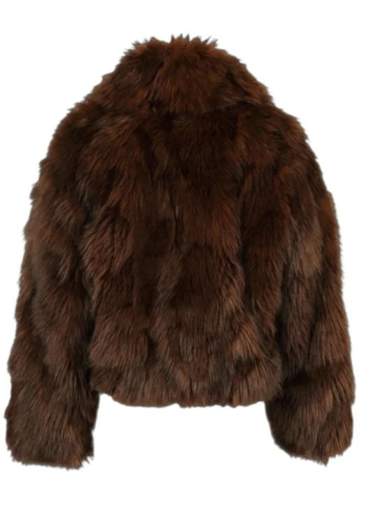 Short Women's Brown Fur