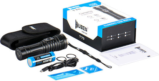 Wuben Rechargeable LED Flashlight IP68 with Maximum Brightness 4200lm