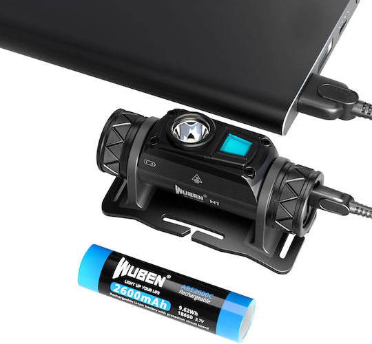 Wuben Rechargeable LED Head Flashlight IP68 with Maximum Brightness 1200lm