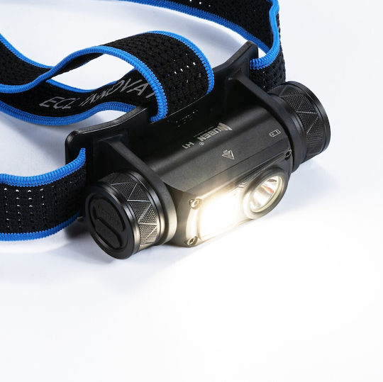 Wuben Rechargeable LED Head Flashlight IP68 with Maximum Brightness 1200lm