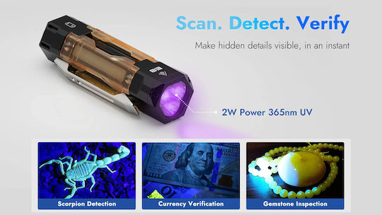 Wuben Rechargeable LED Flashlight with Maximum Brightness 1300lm