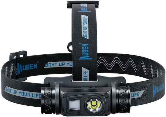 Wuben Rechargeable LED Head Flashlight IP68 with Maximum Brightness 1200lm