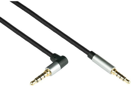 Python 3,5mm Klinkenkabel TRRS 3,5mm Stecker - 3,5mm Stecker Gold 1,5m mit Vergoldeten Anschlüssen GC-M0233