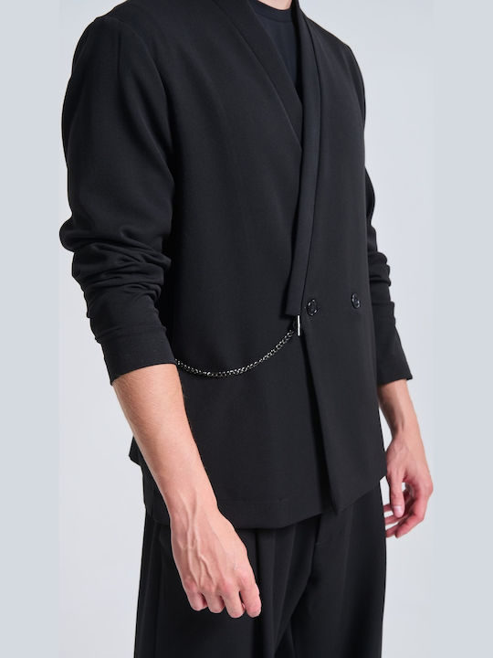 Winter Herrenanzugsjacke Schwarz