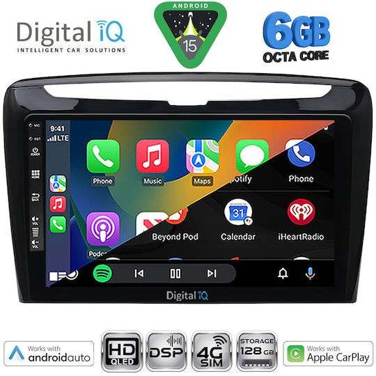 Digital IQ Auto-Audiosystem Für Lancia Ypsilon 2011 Mit Touchscreen 9" Bluetooth USB WiFi GPS Apple CarPlay Android Auto Digital IQ BXF 17334_CPAA