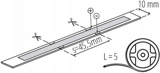 Kanlux Banda LED 24V Alb Cald Lumină 24m
