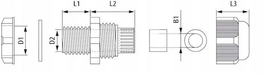 PAWBOL Glanda Cablu D.3070C