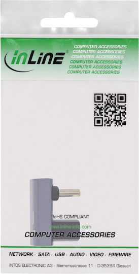 Manhattan Μετατροπέας USB-C male σε USB-C female Γκρι