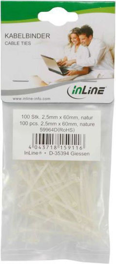 InLine Legături Cablu Din Plastic 150mmx150mm În Culoare Albă 100 Bucăți 59964F