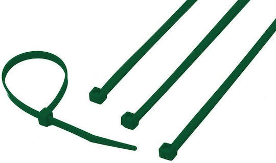 JetWorld Plastische Kabelbinder 200mmx3.5mm in Grün Farbe (100Stück)
