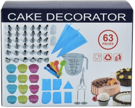 Set de instrumente de patiserie din Plastic 63 bucăți