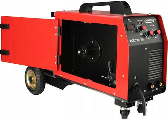 Weldman Micro Mig 205 Inverter MAG / MIG / MMA / FCAW Welding Machine with Maximum Welding Current of 200A and 60% Duty Cycle