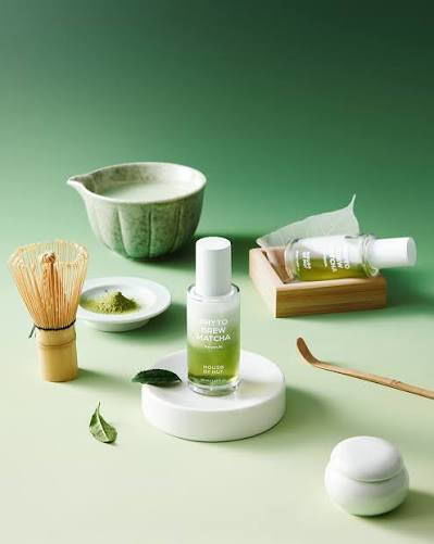 Phyto Brew Matcha Soothing & Anti-aging Ampoule Face Serum with Niacinamide & Vitamin E for Detoxifying & Nourishing
