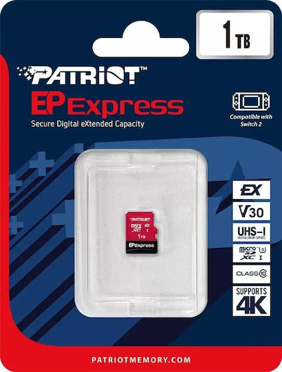 Patriot microSDXC 1TB U3 V30 UHS-I 800MB/s PEF1TEPEXMCX