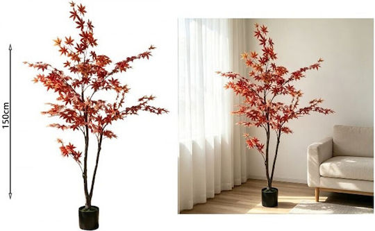Künstliche Dekorative Topfpflanze Roter Ahorn 150cm Galifas 449795 Galifas