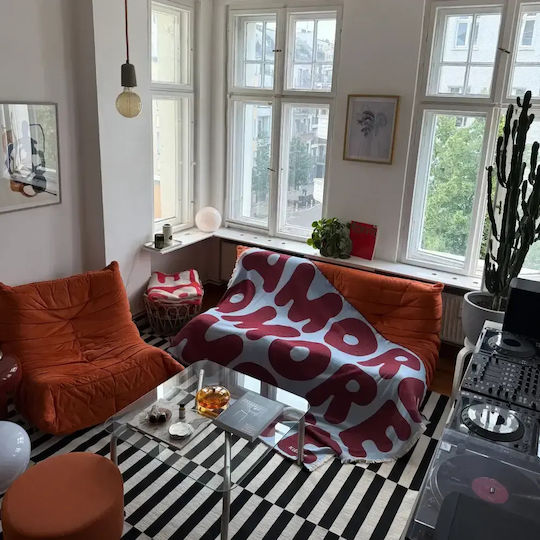 Klekks Sofa Blanket 140x200cm Burgundy