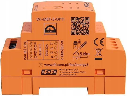 FF Professional Kilowatt-Zähler Für Elektrische Messgeräte Dreiphasig Wi-Fi