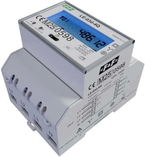 FF Professional Energie-Analysator Elektrischer Messgeräte Digital Schiene Dreiphasig LE-03d-4Q