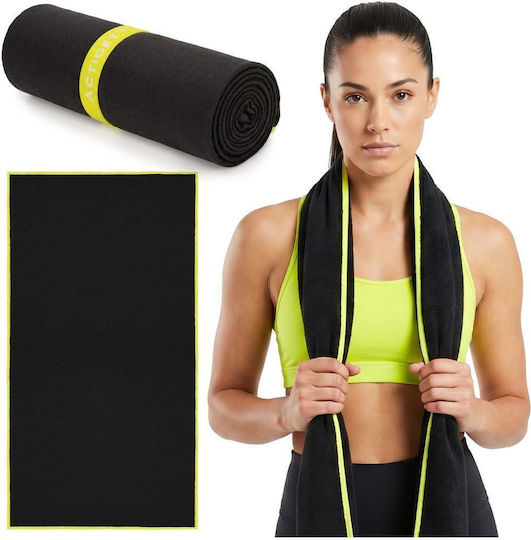 Prosop Din Microfibră Pentru Corp 200gr/m² Cu Husă Neagră 180x100cm