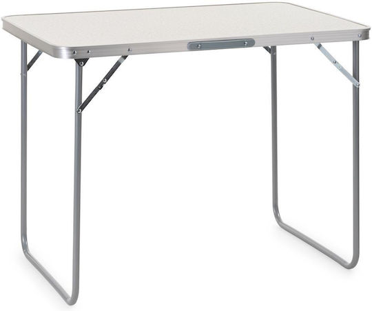 Masă Din Aluminiu Pentru Camping Pliabilă 90x60x70cm Alb