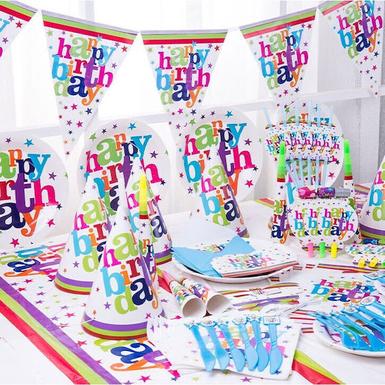 Set 6 Blowouts Happy Birthday Flippy Party Birthday Theme 13x7.8 Cm Multicolor
