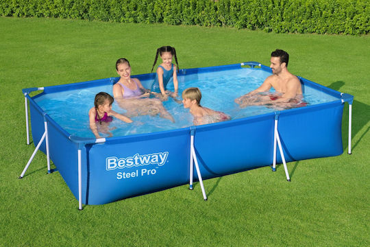 Πισίνα PVC 2.3lt με Μεταλλικό Σκελετό 259x170x61εκ. Μπλε