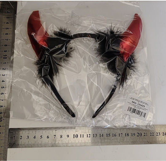 Bandă pentru cap neagră de Halloween din plastic