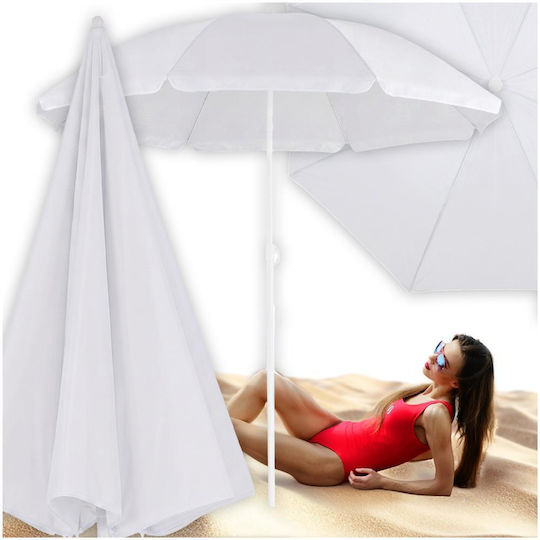 Umbrelă Pliabilă Plajă Diametru 1.6m Cu Protecție UV Gri