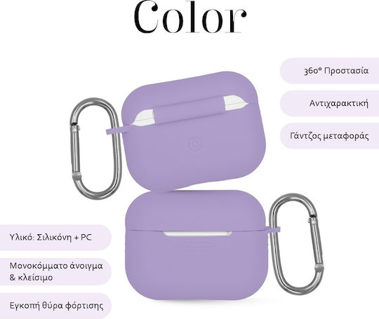Θήκη Σιλικόνης Sonique Silicone Airpods Pro Λιλά
