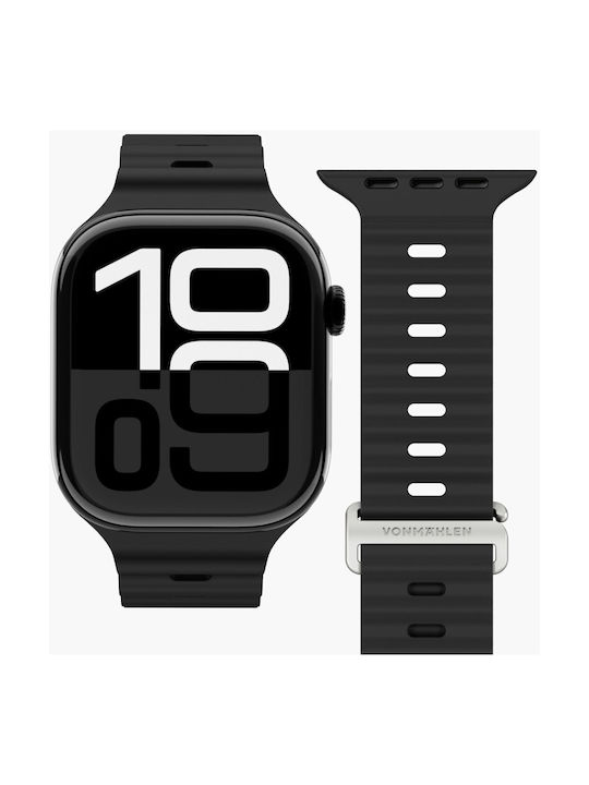 Tragbares Band Vonmählen Wave Band 2 Apple Watch 38 40 41mm Einheitsgröße Schwarzes Aws00115