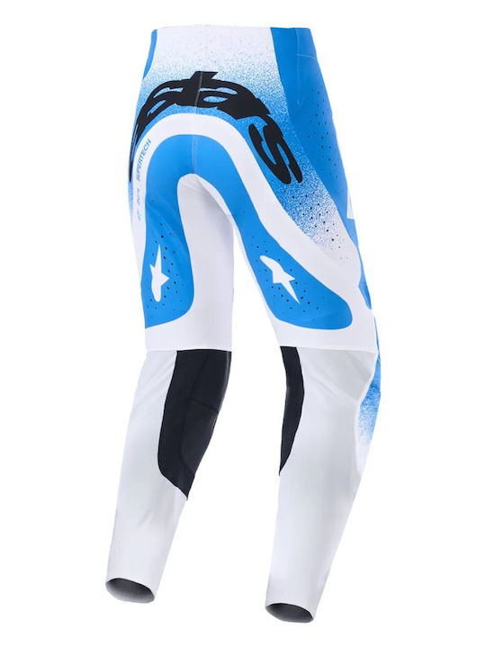 Alpinestars Supertech Scenz Sommer Herren Reithosen Motocross Blau/Weiß