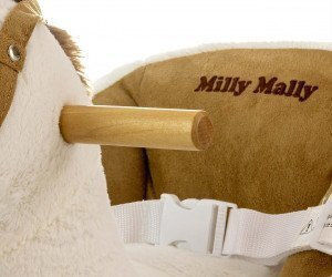 Milly Mally Polly Wooden Rocking Horse Toy with Sounds for Weight up to 30kg White