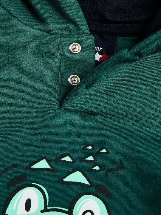 Kids Sweatpants Set With Top Green