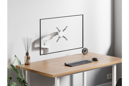 Equip Wandmontierte Computer Monitor Ständer bis 49" mit Verlängerungsarm Weiß (650140)