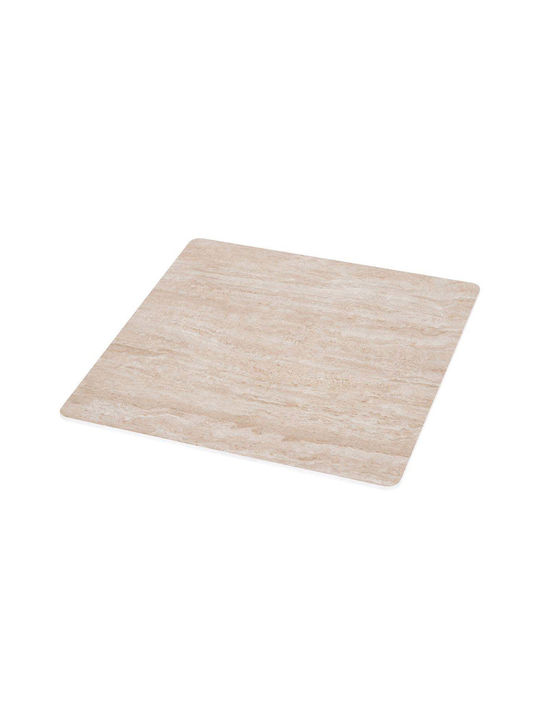 Woodwell Square Table Surface of Travertine Marble 80x80cm E108,3S