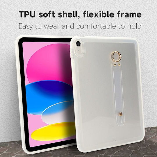 Silikon Hülle Mit Armband Für Das Handgelenk Transparent Für Apple iPad 10,9" (2022) / iPad 11" (2025)
