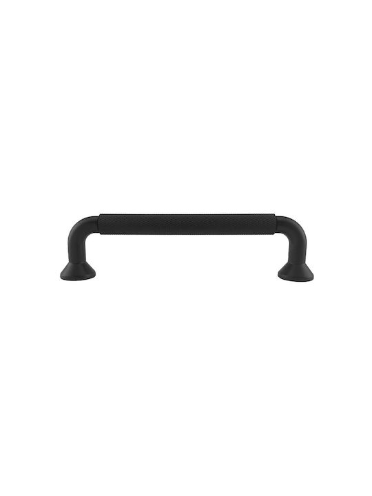 Gtv Möbelgriff aus Metall Schwarz mit Lochabstände 192mm UA-STRUCTURE-192-20M
