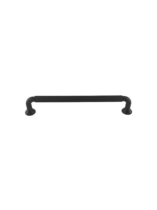 Gtv Möbelgriff aus Metall Schwarz mit Lochabstände 192mm UA-STRUCTURE-192-20M