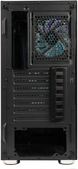 Spacer Rainbow Gaming Midi Tower Carcasă PC cu Deschidere Laterală și Iluminare RGB Negru
