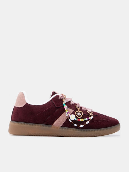 Damen Sneakers Burgundisch