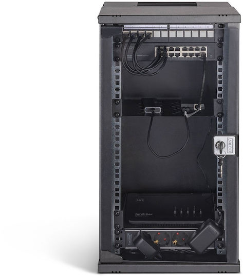 Digitus Digitus Монтирана На Стена Рак Стойка 12U 31.5x30x30см Черен DN-49105-SET