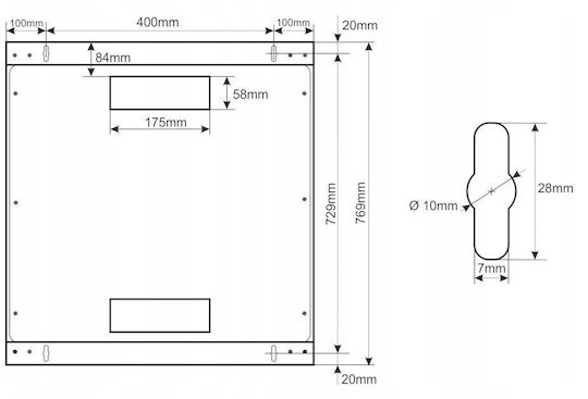 Pulsar Επιτοίχια Καμπίνα Rack 15U