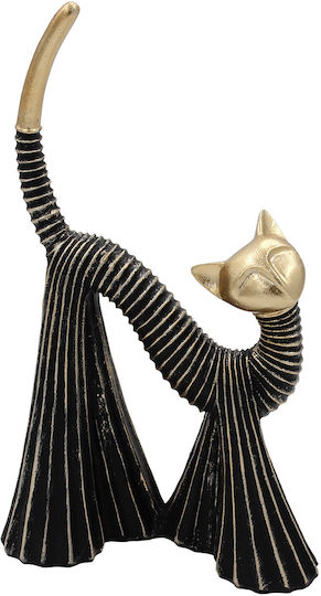 Keskor Dekorative Katze aus Polyresin 14x7,5x24cm