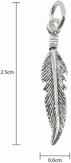Pendant Jolie Silver 925 Silver Feather Model 0.4 G 25x6 Mm